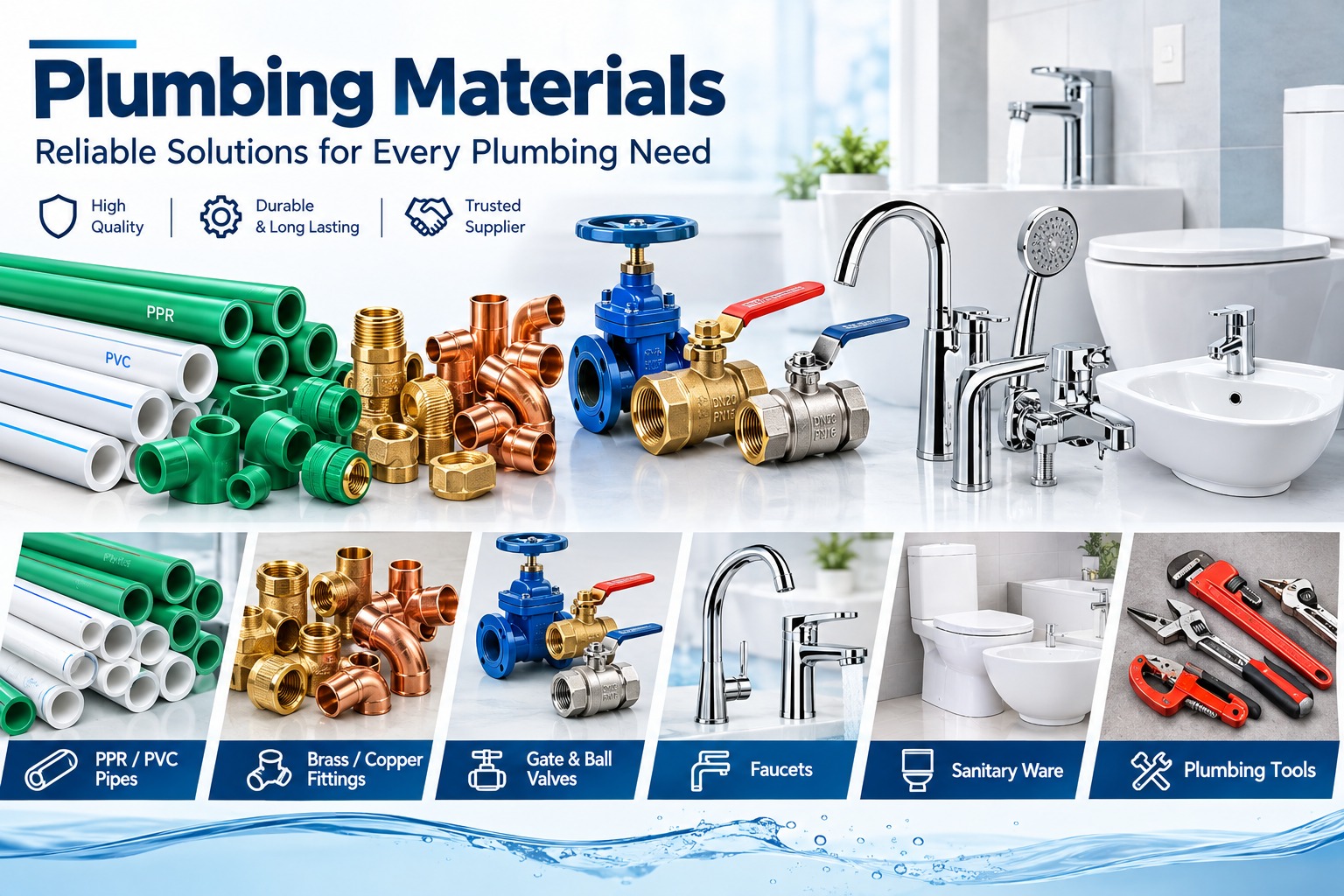 Massive Plumbing Pipes, Valves & Fittings Set