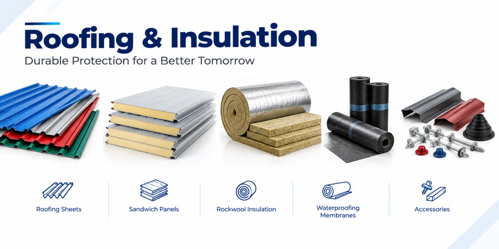 Massive Roofing Sheets & Thermal Insulation Stock